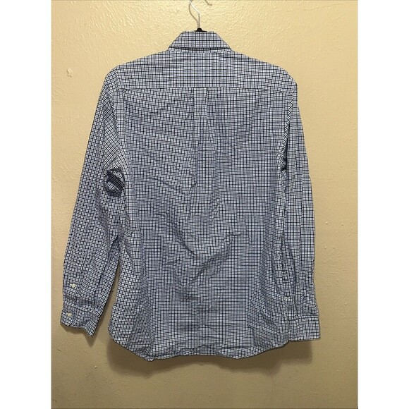 Polo Ralph Lauren Men Custom Fit Shirt Checked Heritage College WhiteBlue Size M - Picture 7 of 8